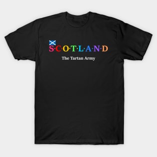 Scotland, The Tartan Army. (Flag Version) T-Shirt